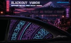 Urban Neon – Blackout Vision™ Perforált One Way Vision Ablakdekor