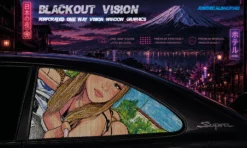 Waifu Beach – Blackout Vision™ Perforált One Way Vision Ablakdekor