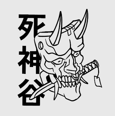 Skull JPN 90x80cm Fehér